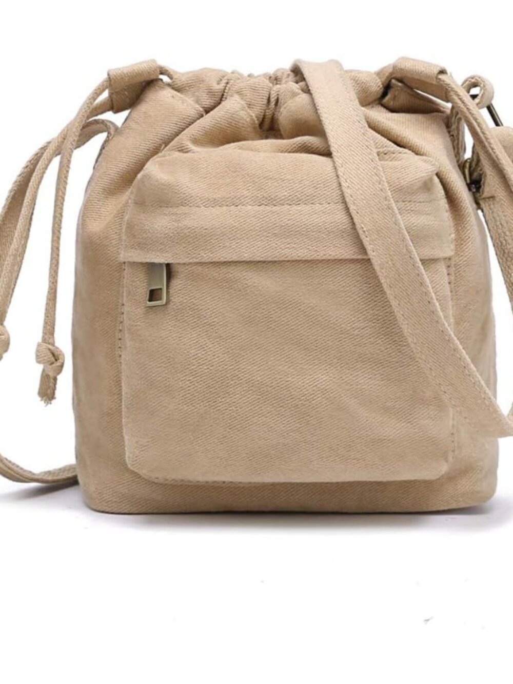 Crossbody Bags for Women Small Canvas Drawstring Bucket Purse Cute Little Boho B